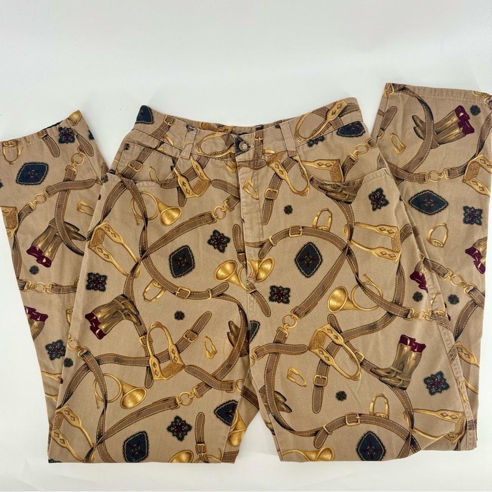 Vintage 90s Breeches Saddle Back High Rise Equestrian Holiday Straight Leg Pants